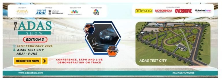 ADAS Show Rescheduled to February 12, 2026 at Automotive Research Association of India (ARAI)’s Test City
