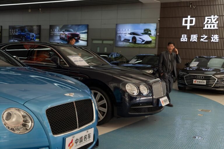 Luxury Car Sales Fall as China Market Weakens and Cost Pressures Rise
