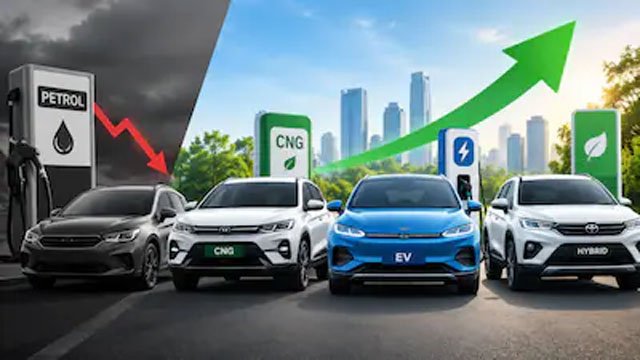 CNG, Hybrids and EVs Reshape India’s Passenger Vehicle Market as Petrol Loses Ground